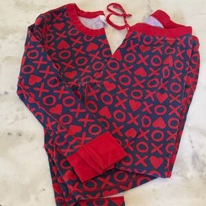 Hanna Andersson Red and Blue XO Pajama Set